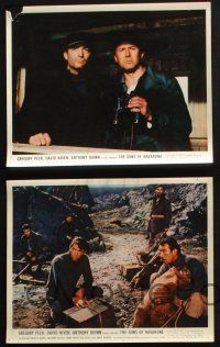 3f972 GUNS OF NAVARONE 5 color 8x10 stills '61 Gregory Peck, David Niven, Anthony Quinn, classic!