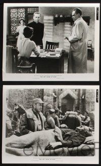 3f318 LEFT HAND OF GOD 5 8x10 stills '55 great images, all with priest Humphrey Bogart!