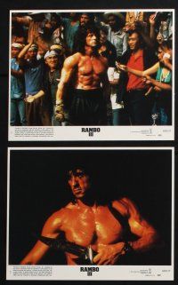 3f842 RAMBO III 8 8x10 mini LCs '88 Sylvester Stallone returns as John Rambo, cool images, Crenna!