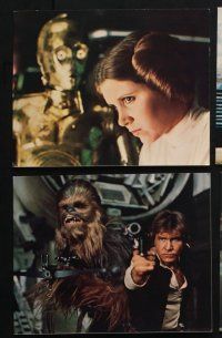 3f884 STAR WARS 8 color deluxe 8x10 stills '77 Luke Skywalker, Obi-Wan, Darth Vader, Han Solo, Leia