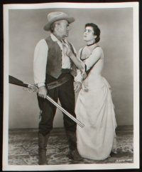 3f182 TRIBUTE TO A BAD MAN 8 deluxe 8x10 stills '56 images of cowboy James Cagney, one candid!