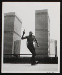3f425 TRUCK TURNER 3 8x10 stills '74 AIP, cool images of bounty hunter Isaac Hayes with gun!