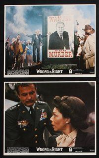3f943 WRONG IS RIGHT 8 8x10 mini LCs '82 TV reporter Sean Connery, Robert Conrad, Katharine Ross!