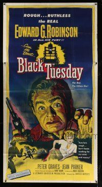3g606 BLACK TUESDAY 3sh '55 Peter Graves, sexy Jean Parker & ruthless Edward G Robinson!