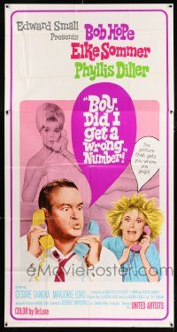 3g609 BOY DID I GET A WRONG NUMBER 3sh '66 wacky Bob Hope & Phyllis Diller, sexy Elke Sommer!