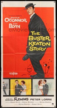 3g615 BUSTER KEATON STORY 3sh '57 Donald O'Connor as The Great Stoneface comedian, Ann Blyth