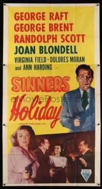 3g630 CHRISTMAS EVE 3sh R50s George Raft Randolph Scott, Joan Blondell, Sinners Holiday!