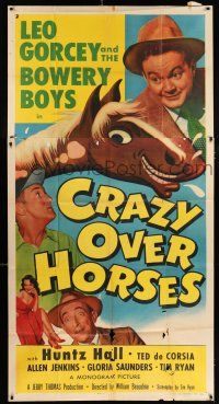 3g641 CRAZY OVER HORSES 3sh '51 Leo Gorcey, Huntz Hall, Bowery Boys, horse racing & gambling!