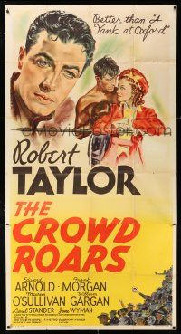 3g644 CROWD ROARS style B 3sh '38 art of boxing Robert Taylor in ring with Maureen O'Sullivan!