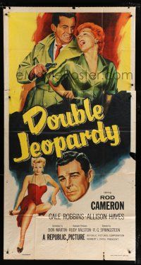 3g663 DOUBLE JEOPARDY 3sh '55 great art of super sexy bad Allison Hayes & Rod Cameron!