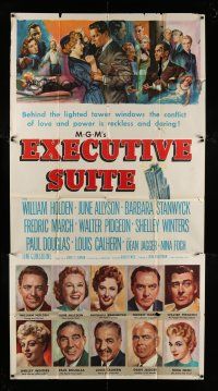 3g672 EXECUTIVE SUITE 3sh '54 William Holden, Barbara Stanwyck, Fredric March, June Allyson