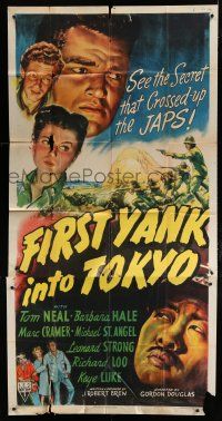 3g683 FIRST YANK INTO TOKYO 3sh '45 Tom Neal & Barbara Hale in most daring mission ever devised!