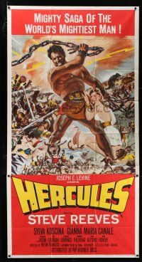 3g735 HERCULES 3sh '59 great artwork of the world's mightiest man Steve Reeves!