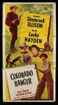 3g768 JIMMY ELLISON/RUSS HAYDEN 3sh '50 cool cowboy montage, both starring in Colorado Ranger!