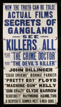 3g774 KILLERS ALL/DEVIL'S KILLER 3sh '57 John Dillinger & marijuana expose, true crime triple bill!