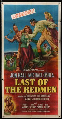 3g781 LAST OF THE REDMEN 3sh '47 Jon Hall, Evelyn Ankers, adapted from The Last of the Mohicans!