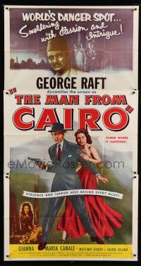 3g809 MAN FROM CAIRO 3sh '53 George Raft, the world's danger spot smoldering w/passion & intrigue!