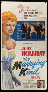3g813 MARRYING KIND 3sh '52 the wedding bells are ringing for pretty bride Judy Holliday!