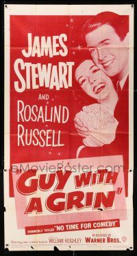 3g835 NO TIME FOR COMEDY 3sh R54 Guy with a Grin, James Stewart, Rosalind Russell!