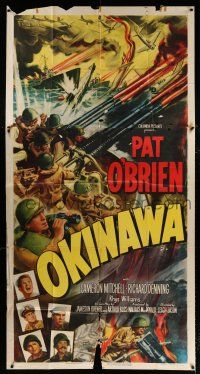 3g838 OKINAWA 3sh '52 Pat O'Brien in World War II Japan, cool military battle art!