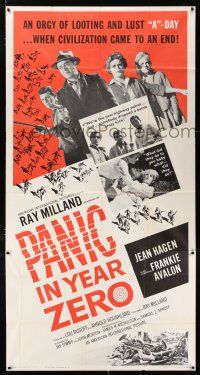 3g849 PANIC IN YEAR ZERO 3sh '62 Ray Milland, Jean Hagen, Frankie Avalon, orgy of looting & lust!