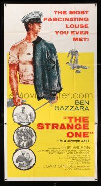 3g925 STRANGE ONE 3sh '57 military cadet Ben Gazzara is the most fascinating louse you ever met!