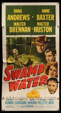 3g932 SWAMP WATER 3sh R47 Jean Renoir, art of top stars by the sinister mysterious swamp!