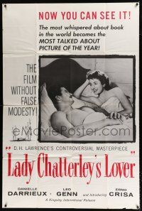 3g050 LADY CHATTERLEY'S LOVER special 40x60 '57 the most talked about picture of the year!