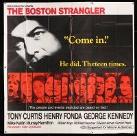 3g208 BOSTON STRANGLER 6sh '68 Tony Curtis, Henry Fonda, he killed thirteen girls!