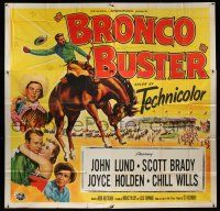 3g211 BRONCO BUSTER 6sh '52 directed by Budd Boetticher, cool artwork of rodeo cowboy on horse!