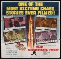 3g212 BROTHERS RICO 6sh '57 Richard Conte, one of the most exciting chase stories ever filmed!