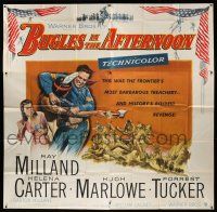 3g213 BUGLES IN THE AFTERNOON 6sh '52 Ray Milland, the frontier's most barbarous treachery!