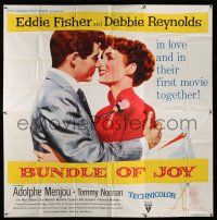3g214 BUNDLE OF JOY 6sh '57 romantic super close up of Debbie Reynolds & Eddie Fisher!