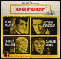 3g219 CAREER 6sh '59 Dean Martin, Shirley MacLaine, Tony Franciosa, Carolyn Jones