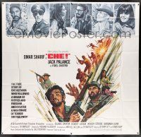 3g224 CHE int'l 6sh '69 art of Omar Sharif as Guevara, Jack Palance as Fidel Castro!