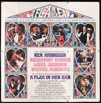 3g257 FLEA IN HER EAR 6sh '68 Rex Harrison, sexy Rosemary Harris, Louis Jourdan, different!
