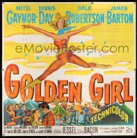3g266 GOLDEN GIRL 6sh '51 art of sexy cowgirl Mitzi Gaynor dancing in the sky over music notes!