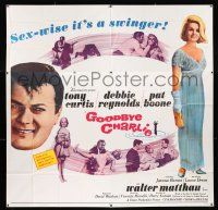 3g269 GOODBYE CHARLIE 6sh '64 Tony Curtis, sexy Debbie Reynolds, Pat Boone, it's a swinger!