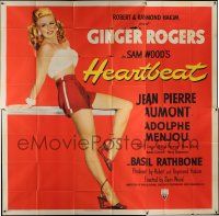 3g281 HEARTBEAT 6sh '46 great huge full length art of super sexy Ginger Rogers showing her legs!