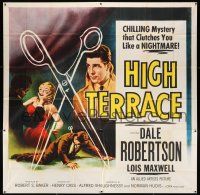 3g284 HIGH TERRACE 6sh '56 Dale Robertson, English mystery that clutches you like a nightmare!