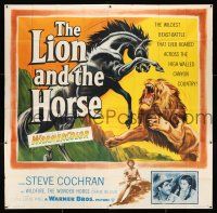 3g306 LION & THE HORSE 6sh '52 the wildest beast-battle that ever roared across canyon country!