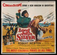 3g308 LONG JOHN SILVER 6sh '54 Robert Newton as the most colorful pirate of all time!