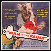 3g312 MAN IN THE VAULT 6sh '56 sexy Anita Ekberg as a two-timing girl, too much for one man!