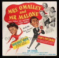 3g323 MRS. O'MALLEY & MR. MALONE 6sh '51 Marjorie Main & Whitmore tickle the nation's funny bone!