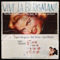 3g334 PARIS DOES STRANGE THINGS 6sh '57 Jean Renoir, Ingrid Bergman, Mel Ferrer, Jean Marais