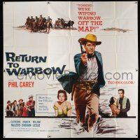 3g346 RETURN TO WARBOW 6sh '58 cowboy Phil Carey vs the West's deadliest outlaws!