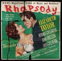 3g347 RHAPSODY 6sh '54 Elizabeth Taylor must possess Vittorio Gassman, heart, body & soul!
