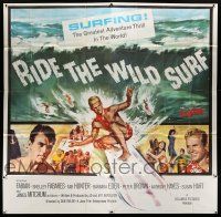 3g349 RIDE THE WILD SURF 6sh '64 Fabian, ultimate poster for surfers to display on their wall!