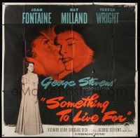 3g363 SOMETHING TO LIVE FOR 6sh '52 Joan Fontaine, Ray Milland, Teresa Wright, romantic image!