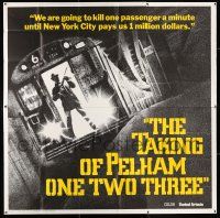 3g377 TAKING OF PELHAM ONE TWO THREE int'l 6sh '74 subway train hijacking classic, cool image!